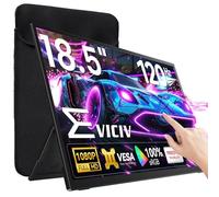 EVICIV Monitor Portatile 18,5 Pollici 120Hz Grande Touchscreen Portable Monitor 1080P 1500:1 FHD IPS con Supporto/VESA/Mini HDMI/USB-C Schermo da Gioco Eye-Care per Laptop/PC/Cellulare/Game Consoles