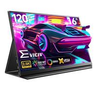 EVICIV Monitor Portatile 2.5K 120Hz 16 Pollici Mobile Display Corpo in lega di alluminiocon con VESA & Custodia Protettiva, 2560 * 1600 16:10 1200:1 500Nits Schermo da Gioco per PC Laptop Telefon