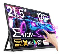 EVICIV Monitor Portatile 21,5 Pollici 120Hz Grande Touchscreen Portable Monitor 1920x1080 FHD IPS con Supporto/VESA/HDMI/USB-C Schermo da Gioco Eye-Care per PC Laptop Telefono Switch Xbo