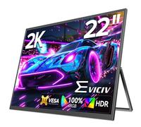 EVICIV Monitor Portatile 22 Pollici 2K Grande Portable Monitor 2560 * 1440 QHD IPS con Supporto/VESA/Mini HDMI/USB-C Schermo da Gioco Eye-Care per PC Laptop Telefono Switch Xbo