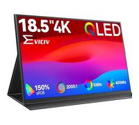 EVICIV Monitor Portatile 4K 18,5" Grande QLED 150% sRGB 10Bits 2000:1 | Mobile Display con VESA & Custodia Protettiva, UHD 3840*2160 Schermo da Gioco con Mini HDMI USB C per PC Laptop Telefon