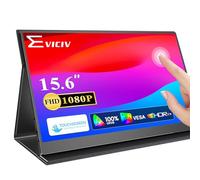 EVICIV Monitor Portatile Touchscreen, 15,6 Pollici Secondo Schermo 1920x1080 FHD IPS Sottile HDR Display da Viaggio con HDMI/USB C per Laptop/PCs/Game Consoles/Telefono