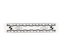 Evidence - Bilancia in PVC da 15 cm, righello per fotografia evidentiale, forniture forensi per scene del crimine, bianco/nero/arancione fluorescente, confezione da 10 pezzi (bianco 15 cm)