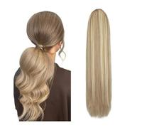 Evidenziare Biondo Lunga Coda di Cavallo 120G Clip In Extension for Capelli Coulisse Lisci Veri Capelli Umani per l'uso quotidiano(10inch)