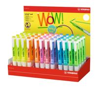 Evidenziatore a pennarello Stabilo swing cool: espositore da banco con 48 pz.