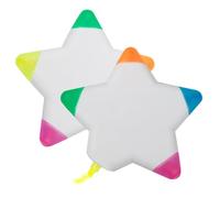 Evidenziatore a stella a punte, evidenziatore a stella multicolore - 2 divertenti evidenziatori per bambini a forma di multicolore,Pennarello fluorescente colorato, per nota
