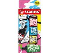 Stabilo BOSS MINI by Snooze One - Evidenziatore e Marker - Astuccio da 5 - Rosa/Blu/Giallo/Verde/Nero