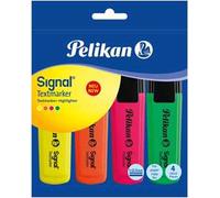 Pelikan 4 evidenziatori con punta a scalpello