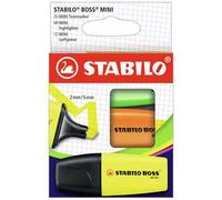Stabolo boss mini pacchetto di 3 marcatori fluorescenti - corsa tra 2 e 5 mm - Inchiostro a base d'acqua - Antisecado - Colori