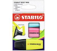 Evidenziatore - STABILO BOSS MINI - Astuccio da 3 - Giallo/Blu/Rosa