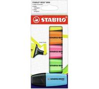 Evidenziatore - STABILO BOSS MINI - Astuccio da 5 - Colori assortiti
