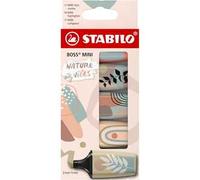 Stabilo BOSS MINI Naturevibes - Evidenziatore - Astuccio da 5 - Colori assortiti