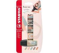 STABILO - Evidenziatore - BOSS MINI Naturevibes | Pack da 5, Colori assortiti