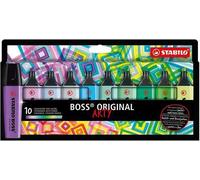 Evidenziatore - STABILO BOSS ORIGINAL - ARTY - Cool Colors - Astuccio da 10 - Colori assortiti