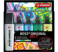 Evidenziatore - STABILO BOSS ORIGINAL - ARTY - Cool Colors - Astuccio da 5 - Col