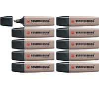 Evidenziatore - STABILO BOSS ORIGINAL NatureCOLORS - Confezione da 10 - Cenere