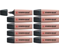 Evidenziatore - STABILO BOSS ORIGINAL NatureCOLORS - Confezione da 10 - Fava di