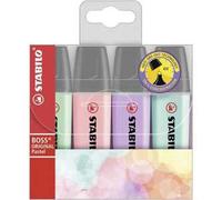 Evidenziatore Boss Original Pastel - punta a scalpello - tratto 2,0-5,0mm - astuccio 4 colori pastello : carta da zucche