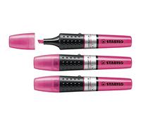 Evidenziatore - STABILO LUMINATOR - lunga durata e doppio tratto (2 + 5 mm) - 1 pezzo - Rosa - Conf. da 3 Pezzi