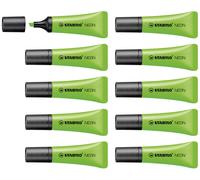 Evidenziatore - STABILO NEON - Confezione da 10 - Verde