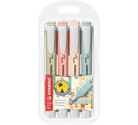 Stabilo swing cool NatureCOLORS - Evidenziatore - Astuccio da 4 - Verde Oliva, Terra di Siena, Sabbia, Cenere