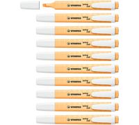 Evidenziatore - STABILO swing cool Pastel - Confezione da 10 - Arancione Papaya