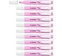 Evidenziatore - STABILO swing cool Pastel - Confezione da 10 - Fucsia Freddo