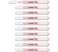 Evidenziatore - STABILO swing cool Pastel - Confezione da 10 - Rosa Antico