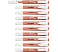 Evidenziatore - STABILO swing cool Pastel - Confezione da 10 - Rosa Corallo