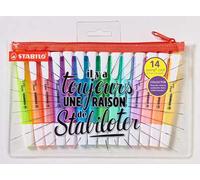 Evidenziatore - STABILO swing cool - Trousse con 14 Evidenziatori: 8 Fluo + 6 Pastel - Edizione Limitata