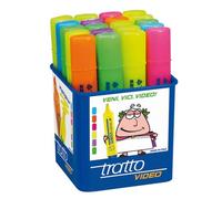 Evidenziatore TRATTO Video 1-5 mm assortiti barattolo da 20 - F829200