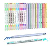 Evidenziatori ® 24 Evidenziatori Pastello Set Cancelleria Scuola Evidenziatori
