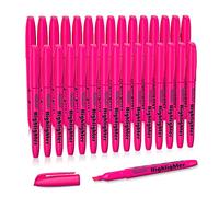 Evidenziatori a Penna, Shuttle Art 30 Pack Set Evidenziatori Colori Brillanti, Punta a Scalpello Asciugatura Rapida Evidenziatore Rosa Non-Tossico per Adulti Bambini Evidenziare Casa Scuola Ufficio