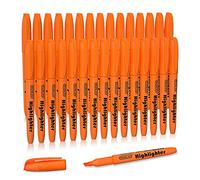 Evidenziatori a Penna, Shuttle Art 30 Pack Set Evidenziatori Colori Brillanti, Punta Scalpello Asciugatura Rapida Evidenziatore Arancione Non-Tossico per Adulti Bambini Evidenziare Casa Scuola Ufficio