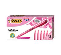 Evidenziatori BIC Brite Liner rosa, scatola da 12