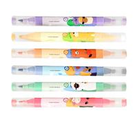 Evidenziatori, evidenziatori cancellabili in 6 colori, set di pennarelli artistici per bambini, per artisti e adulti, per evidenziare disegni, appunti di studio, scuola, ufficio, bibbia, planner e