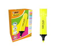 Evidenziatori fluo e pastello BIC Marking Flat Highlighter Con Punta A Scalpello - Colori assortiti, Confezione da 16