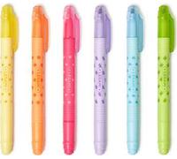 Legami - Set di 6 Evidenziatori Cancellabili, Magic Highlighters, Doppia Punta per Evidenziare e Cancellare, per Tratti Fini e Spessi, in Giallo, Arancione, Rosso, Viola, Azzurro, Verde