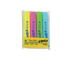 Evidenziatori TRATTO Video 1-5 mm assort busta da 4 - F830800