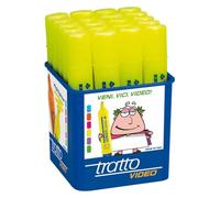 Evidenziatori Tratto Video 20pz Barattolino Evidenziatori tratto (Giallo)