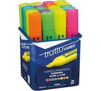 Evidenziatori Tratto Video 20pz Barattolino Evidenziatori tratto (Multicolore)