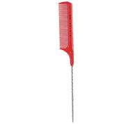 Evidenziazione dei capelli pettine a spirale pintail co ratto pettine pettine per acconciatura per salone di plastica grigio rosso 21 cm 8,3 pollici (Rosso)