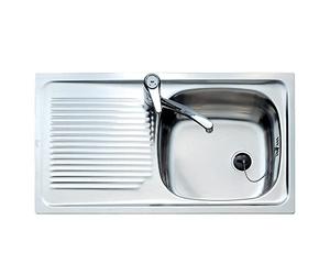 Evier à une cuve avec égouttoir Teka E/50 1C1E.REVE 3010 Acier inoxydable