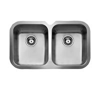 Lavello da appoggio rettangolare in acciaio inox Teka BE 2C 765, 2 vasche, 20 cm