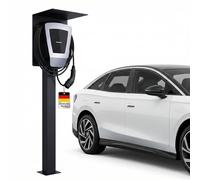 EVify Supporto da parete con tetto • Colonna di appoggio resistente alle intemperie, acciaio in alluminio con verniciatura a polvere • Supporto universale per stazione di ricarica auto elettrica