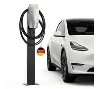 EVify Wallbox Base • Colonna di supporto resistente alle intemperie, aste in acciaio laminato a freddo con verniciatura a polvere • Supporto universale Wallbox per stazioni di ricarica per auto