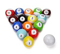 EviKoo Biliardo Snook Pallone da Calcio Calcio Set Completo Gigante Snookball Snooker Street Game Sport Giocattolo Palla da Biliardo 16 Pezzi Footpool per Adulti Bambini Sport All'aperto,7.1inch