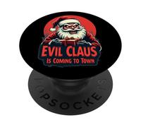 Evil Claus sta arrivando in città - raccapricciante vacanza Santa PopSockets PopGrip Adesivo