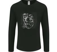 Evil Clown Viso Demone Teschio Halloween Uomo Maniche