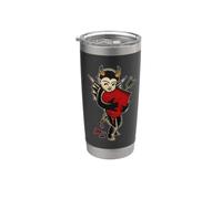 Evil Cupid Devil Tatuaggio Tradizionale Flash Bicchiere termico in acciaio inox doppia parete